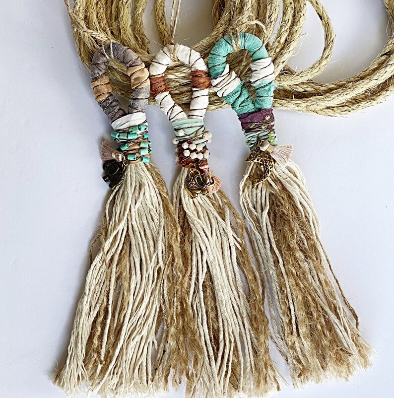 Silk Wrapped Boho Tassel Door Knob Tassel Rustic Home Decor Etsy
