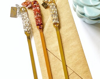 Beaded Letter Opener: Wire Wrapped Czech Glass Desk Accessory, Bling Letter Opener