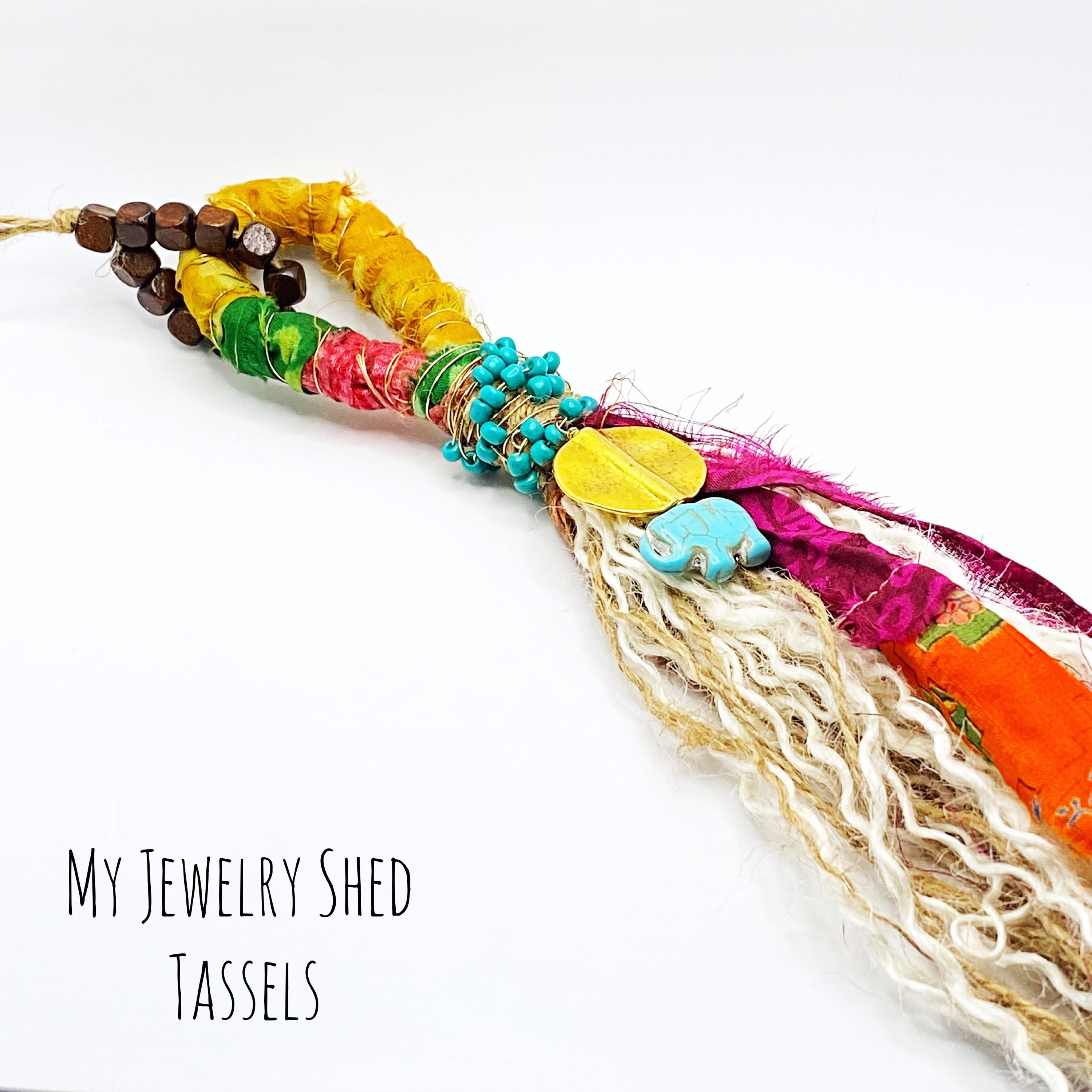 Silk Wrapped Boho Tassel Door Knob Tassel Rustic Home Decor Etsy