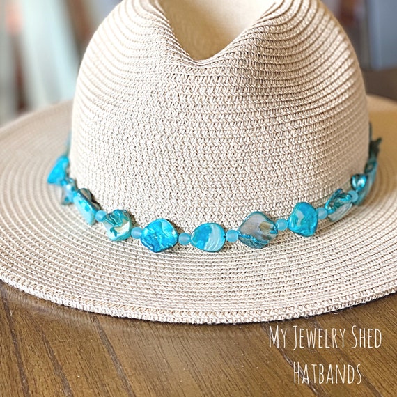 Natural Shell Beaded Hat Band Hat Jewelry Hat Decor Sun Hat - Etsy