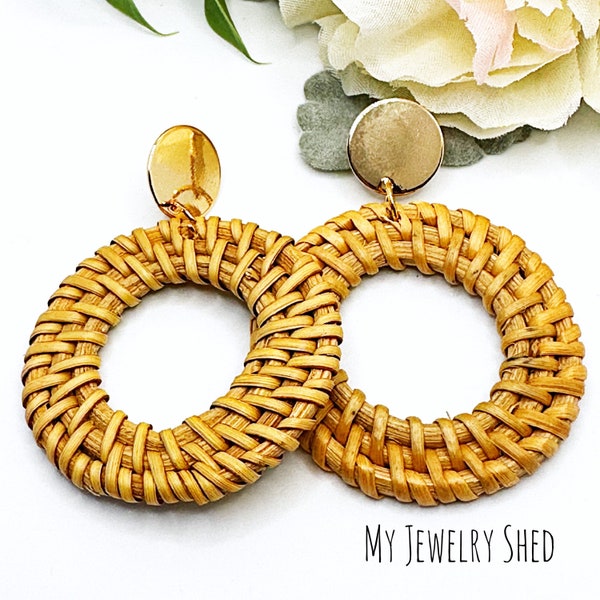 Wicker Earrings Etsy