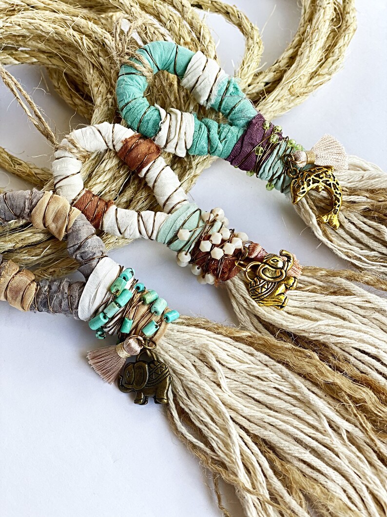 Silk Wrapped Boho Tassel Door Knob Tassel Rustic Home Decor Etsy