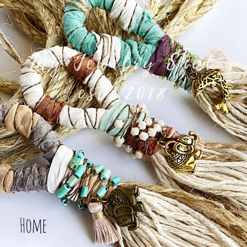 Silk Wrapped Boho Tassel Door Knob Tassel Rustic Home Decor Etsy