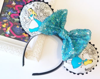 Alice in Wonderland Disney-inspired Mickey Ears - Etsy display picture 3