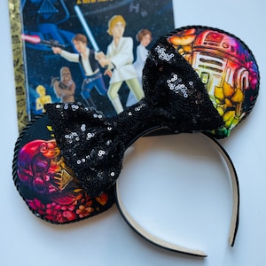 Rainbow floral Star Wars Disney-inspired Mickey Ears