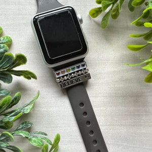 believe tinkerbell, pride mouse, diamond inspired watch band slides