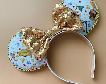 Orecchie di Topolino ispirate a Disney e ispirate a Biancaneve e i Sette Nani