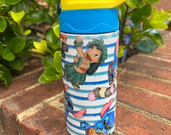 Vaso inspirado en las rayas de Stitch de Lilo