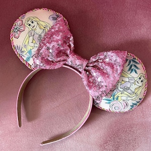 floral Tangled Disney-inspired Mickey Ears