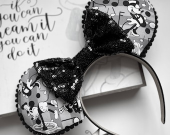 steamboat willie stripes Inspired mickey  Ears