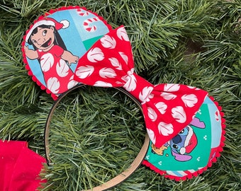 Christmas Lilo and Stitch Disney-inspired Mickey Ears