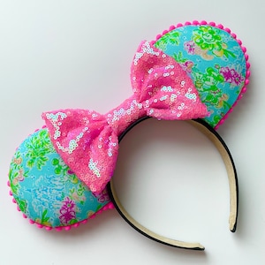 Flower summer mickey & Minnie Disney-inspired Mickey Ears Lilly