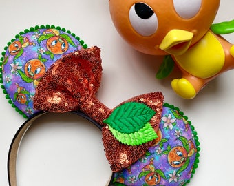 Orange Bird Disney-inspired Mickey Ears-purple