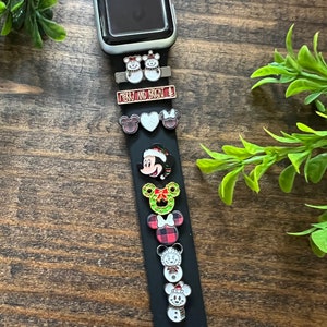 Snowman christmas mouse inspired watch band charms watch slides