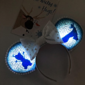 Elsa Frozen silhouette  Disney-inspired Mickey Ears