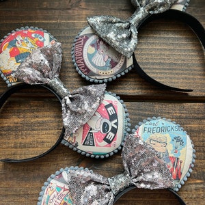 Wall-e, UP, or Ratatouille Disney-inspired Mickey Ears- Dug, Eve,