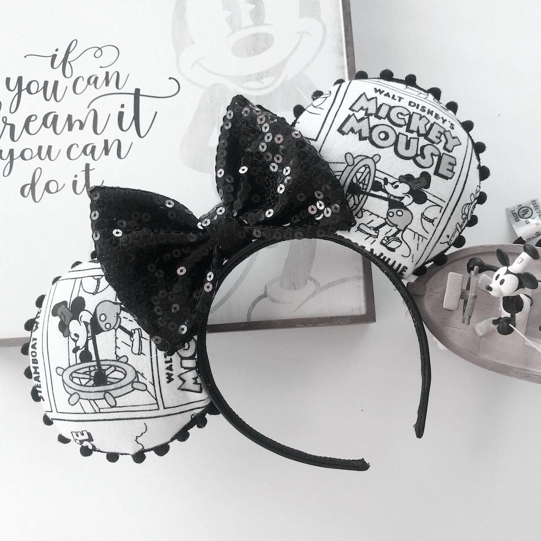 Steamboat Willie Inspired Mickey Ears - Etsy