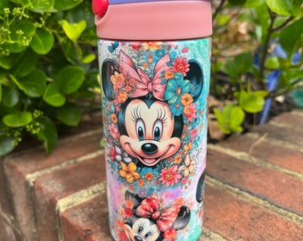 Floral minnie inspired tumbler