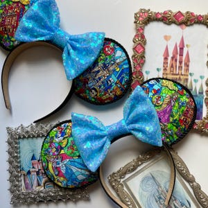stained glass castle Inspired Mickey ears