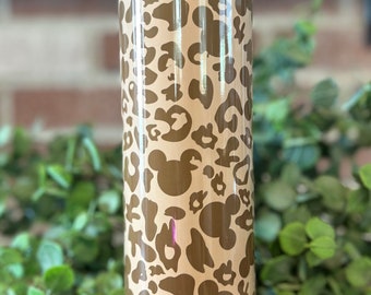 Cheetah Mickey head inspired tumbler
