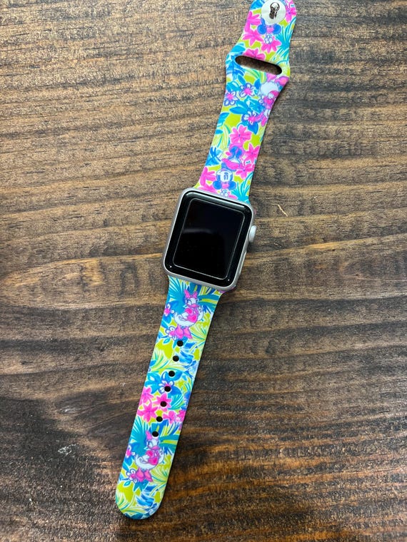 Wrist Watch Lilly Pulitzer Inspired Apple Watch Band Leather - Main Image