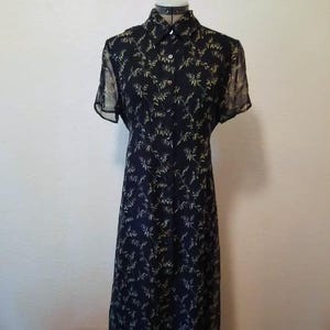 slim fit dress slacks Long Sleeve Floral Button-Front Dress