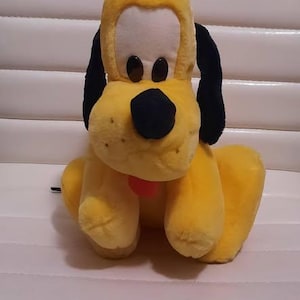 1990s Vintage Disneyland Pluto Polyester Stuffed Animal Plushie