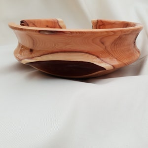 Hand Turned Yew Wood Bowl High Gloss Finish and Natural Edges