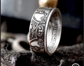 British Florin Sterling Silver Coin Ring 1911 - 1919