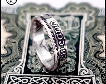 The Saorstát Éireann (Irish Free State) Silver Shilling Coin Ring