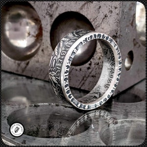 French Silver 5 Franc Coin Ring 1959 - 1969