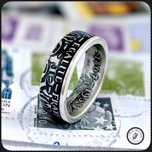 Marie Curie French Silver Coin Ring image 5