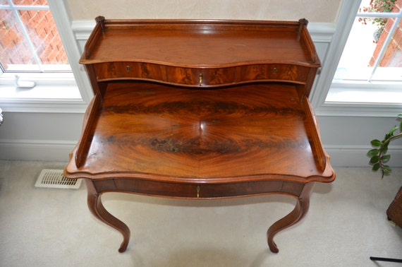 Antique Ladies Desk Circa 1860 Louis Philippe Mahogany Etsy
