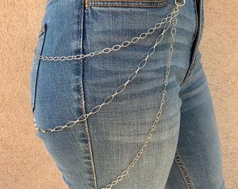 Trouser Chain, Jeans Chain, Pocket Chain, Clothing Chain, Egirl Chain, Wallet Chain, Belt Loop Chain, Teen Girl Gifts, Goth Fashion Chain