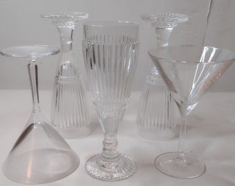 Lot of 14 Drinking Glasses Crystal and ? Villeroy Boch/Stiver of Italy, etc.
