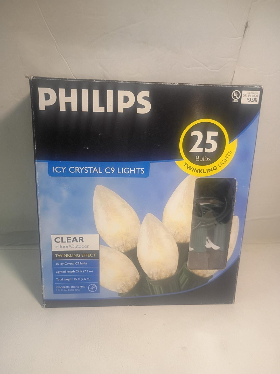 Vintage '90s Philips Icy Crystal Indoor Outdoor C9 Lights 25 Bulbs ...