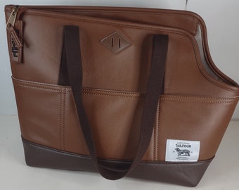Tailfour Leather Pet Tote Bag