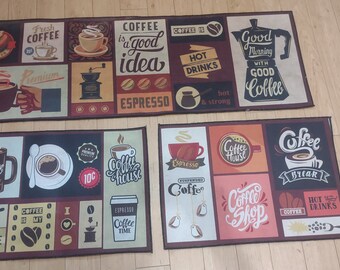 3 Tapestry Coffee Mats for Cafe, Home, Man Cave, etc