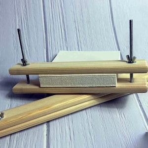 Prensa para encuadernar libros, barras de madera con tornillos de compresión, compacta, tamaño A4 vertical, encuadernación cosida perfecta, crea tu propio cuaderno/diario.