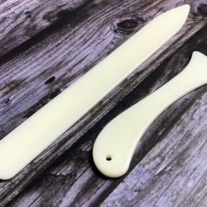 Juego de plegadoras de hueso, 2 palitos plegables, marcador de pliegues de 30 cm, imitación dura, para tarjetas y encuadernación.