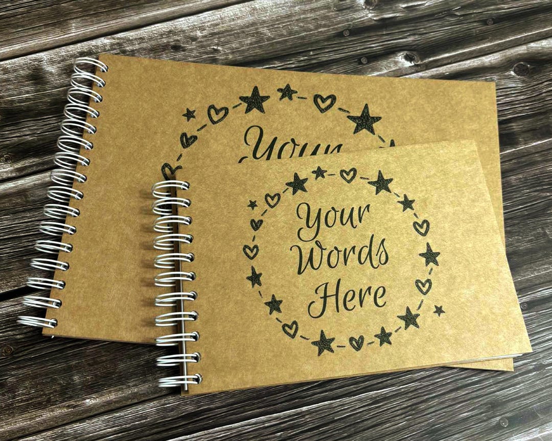 Photo Album Scrapbook A4 Hearts With Desired Text Fotoalbum