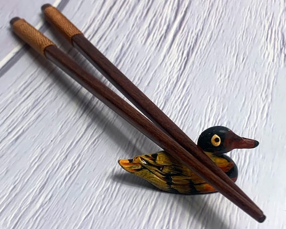 カトラリー(スプーン等) HUMAN MADE Duck Chopstick Rest Set(2P) Hand Painted Duck Chopstick Set, 筷 , Wooden Sticks, Chinese