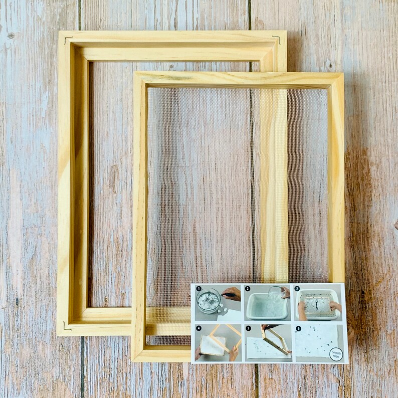 Paper Making Frame Mould Screen Straight/feathered Edges Etsy UK