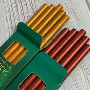 x5 bâtonnets de cire à cacheter, rouge, or, tampon pour enveloppe, cire fondue pour fermeture de lettre, traditionnel, couleurs classiques, outil de presse pour tampon à cacheter pour lettres