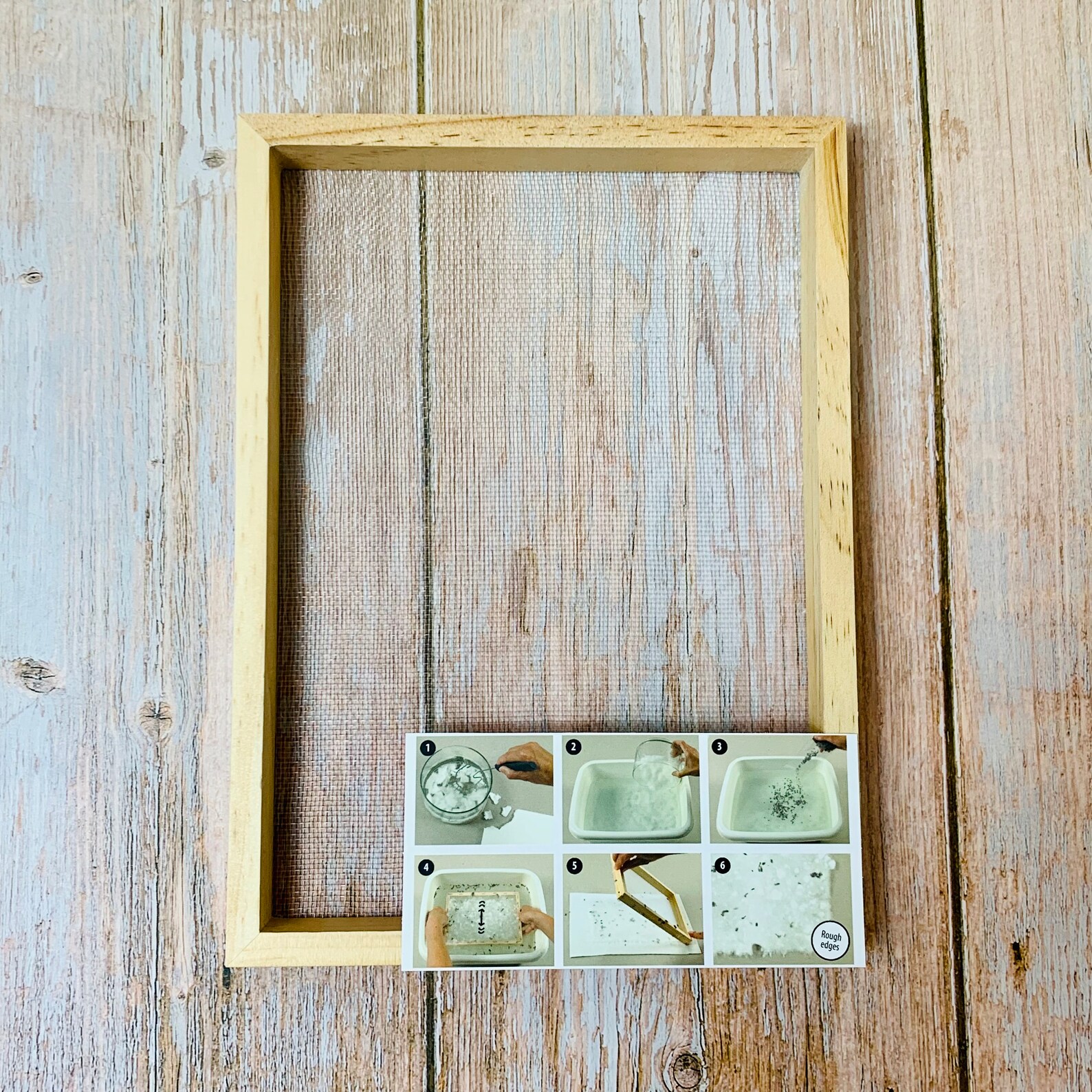 Paper Making Frame Mould Screen Straight/feathered Edges Etsy UK