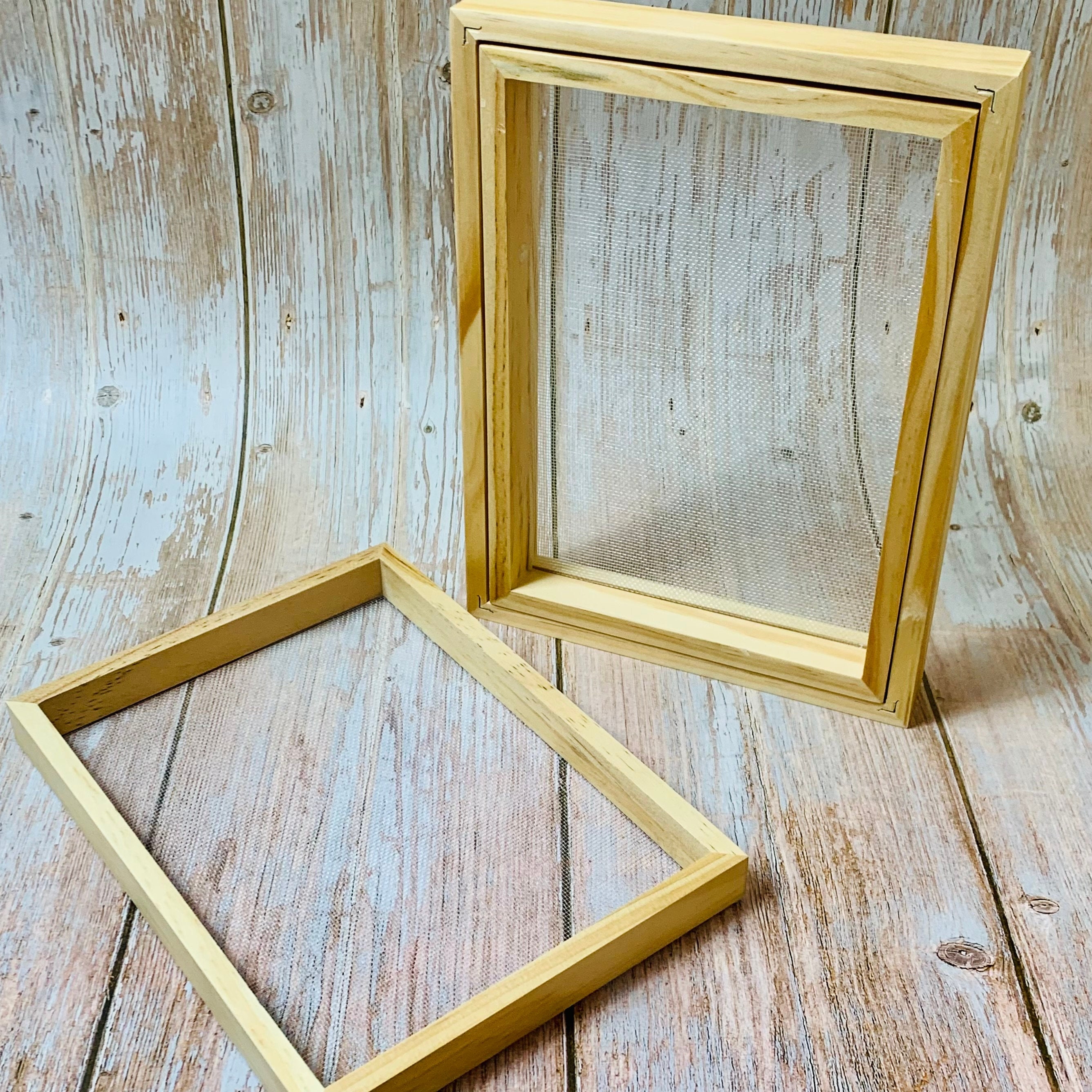 Paper Making Frame Mould Screen Straight/feathered Edges Etsy UK