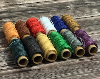 Waxed Thread Book Binding, Making, 50 Metres, 54 Yards, Coloured Strong Thread, Twine, Rope