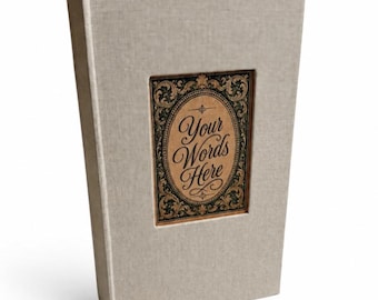Personalised 300 Photos Album, 6x4 inch Photos, Hard Cased, Recycled Jute Fabric Cover, Plastic Slip  In Sleeve Pockets, Large Capacity