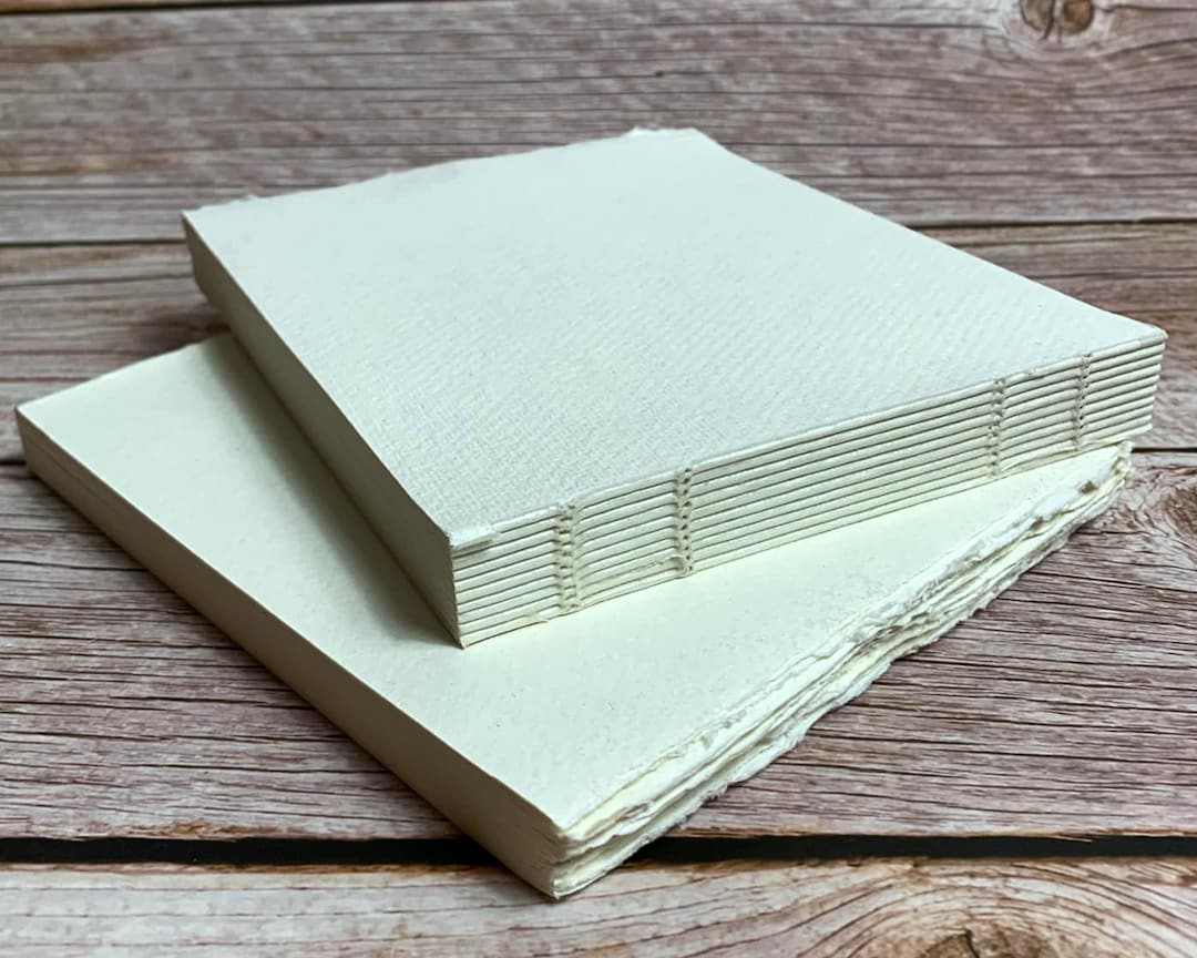 Book Block 40 Page (80 Sides) Cotton Rag Paper Pages, 13x16cm, Rough ...