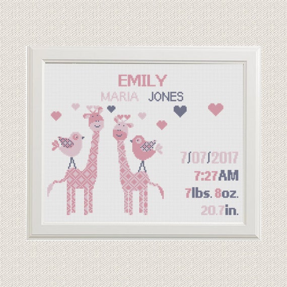 baby girl cross stitch